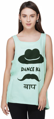 The Dance Bible Typography Women Round Neck Green T-Shirt
