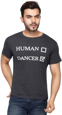 The Dance Bible Graphic Print Men Round Neck Grey T-Shirt