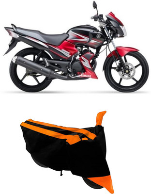 Hynak Two Wheeler Cover for Yamaha(SS 125, Orange, Black)