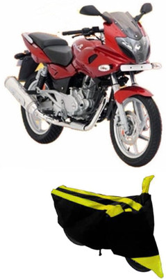 Hynak Two Wheeler Cover for Bajaj(Pulsar 220 DTS-i, Yellow, Black)