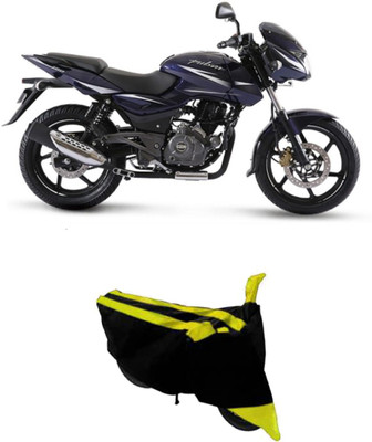 Hynak Two Wheeler Cover for Bajaj(Pulsar 180 DTS-i, Yellow, Black)