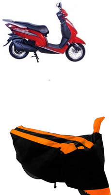 Hynak Two Wheeler Cover for Avon(E Scoot, Orange, Black)