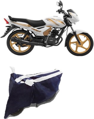 Hynak Two Wheeler Cover for TVS(Star City, White, Black)