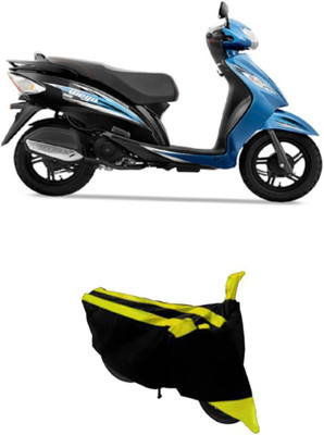 Hynak Two Wheeler Cover for TVS(Wego, Yellow, Black)