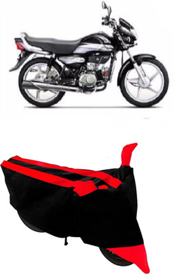 Hynak Two Wheeler Cover for Hero(HF Deluxe, Red, Black)