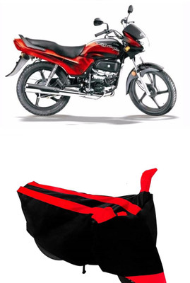 Hynak Two Wheeler Cover for Hero(Passion Plus, Red, Black)