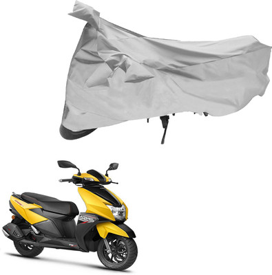 Ak Automotive Two Wheeler Cover for TVS(Silver)