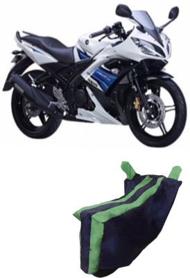 Carrogen Two Wheeler Cover for Yamaha(R15 s, Green, Black)