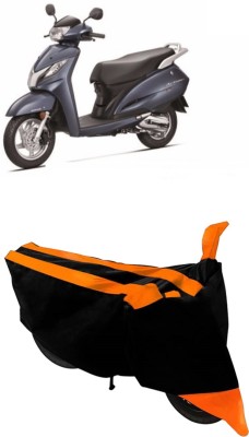 Hynak Two Wheeler Cover for Honda(Activa 125, Orange, Black)