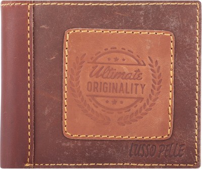 Lusso Pelle Men Casual Tan Genuine Leather Wallet(5 Card Slots)