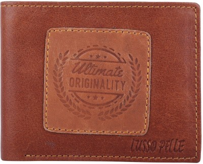 Lusso Pelle Men Tan Genuine Leather Wallet(5 Card Slots)