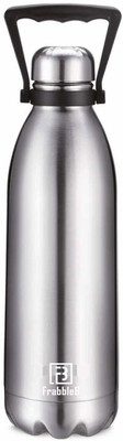 Frabble8 Insulated Stainless Steel Large Cola Water Bottle 1.5Ltr Travel Thermos|Hot & Cold 1500 ml Flask(Pack of 1, Silver)