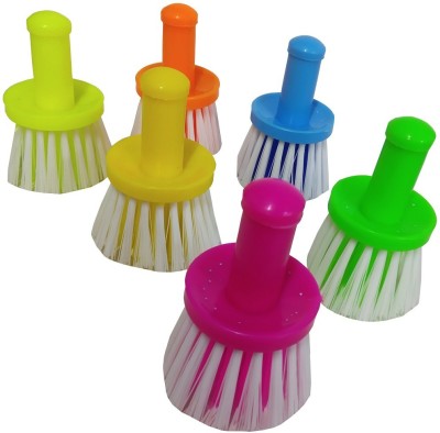 Utkarsh Plastic Handle Cleaning Duster Stiff Plastic Wet and Dry Brush(Multicolor, 2 Units)