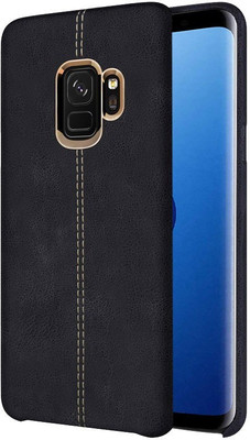 TGK Back Cover for Samsung Galaxy S9 (Double Stitch Shell with Metallic Logo Display Vorson Leather Case)(Black, Shock Proof)