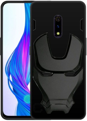 CASE CREATION Back Cover for Realme X(Black, Grip Case, Silicon, Pack of: 1)