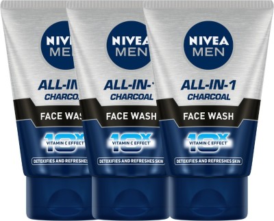 Nivea Men Oil Control All In 1 Face Wash 100 ml - Pack of 3 Face Wash  (300 ml)