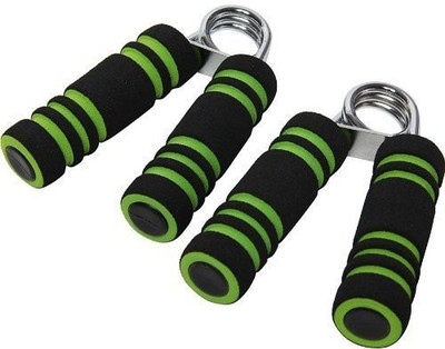 Dr Pacvu Hand Gripper Forearm Exerciser Wrist 2-Piece Fitness Double Foam Hand Gripper Hand Grip/Fitness Grip(Green, Black)