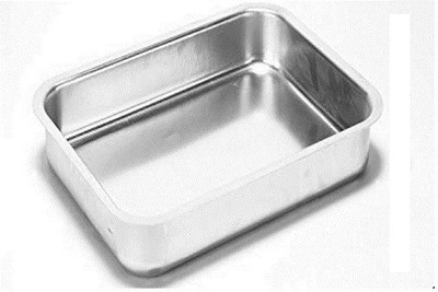 ZenShop Aluminium Cupcake/Muffin Mould Square shaped Aluminium Tray Baking for 1kg Cake.(Pack of 1)