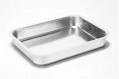 ZenShop Aluminium Cupcake/Muffin Mould 1 Pcs Aluminium Rectangle Mould for (1 kg Cake), 8.5 inch by 6.5 inch.(Pack of 1)
