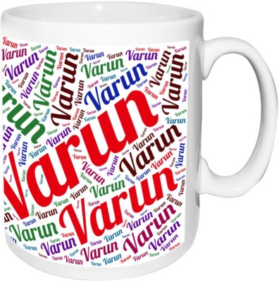 alwaysgift Varun Name white Birthday & Anniversary Gift Ceramic Coffee Mug(325 ml)