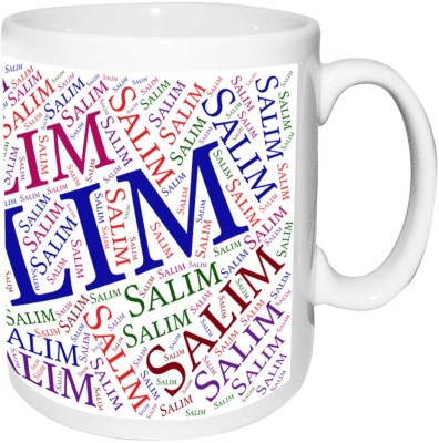 alwaysgift Salim Name white Birthday & Anniversary Gift Ceramic Coffee Mug(325 ml)