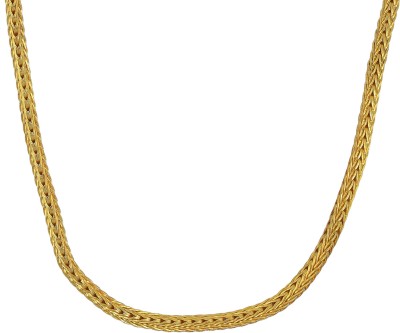 MissMister Gold plated 3mm thick string design, 24 Inch Stylish dailyuse Fashion chain Men Women stylish Gold-plated Plated Brass Chain