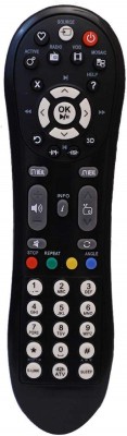 POOJA REMOTE COMPATIBLE FOR VIDEOCON LCD WITH INBUILT D2H SET UP BOX videocon LCD INBUILT D2H Remote Controller(Black)