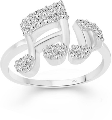 VIGHNAHARTA Music Love Ring for Women and Girls Alloy Crystal, Cubic Zirconia Rhodium Plated Ring