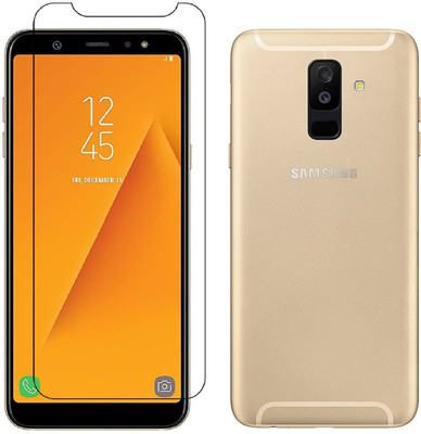 Mobizworld Tempered Glass Guard for Samsung Galaxy A6 Plus, Samsung Galaxy J8(Pack of 1)