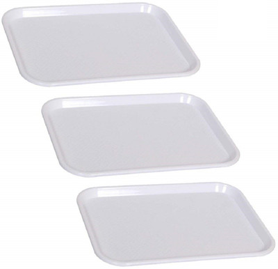 swift international White Serving Tray Tray Serving Set(Pack of 3)