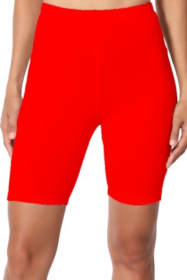 Lili Solid Women Red Running Shorts