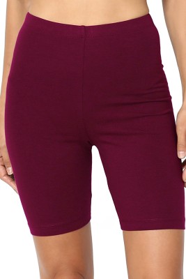 Lili Solid Women Maroon Running Shorts