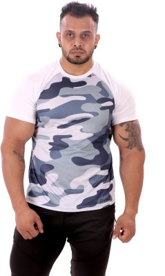 Zesteez Printed Men Round Neck Multicolor T-Shirt