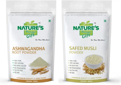 Nature's Precious Gift Ashwagandha Powder & Safed Musli Powder - 100 GM Each(2 x 100 g)