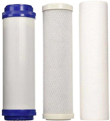 PeoME RO Service Kit 10 INCH for Wall Mount Manual UTC Under the Sink Counter Water Purifiers Spun CTO GAC Carbon Media Filter Cartridge(0.005, Pack of 3)