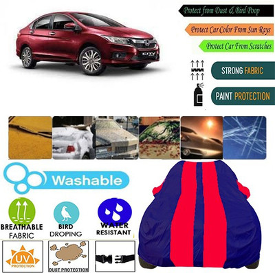 MotohunK Car Cover For Honda City i-Vtec (With Mirror Pockets)(Red, Blue, For 2019 Models)