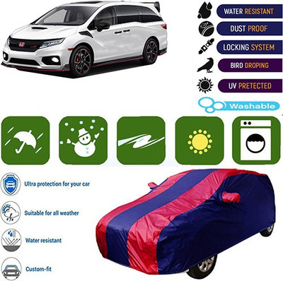 MotohunK Car Cover For Honda Jazz (With Mirror Pockets)(Maroon, Blue, For 2019 Models)