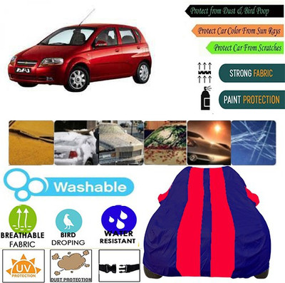 MotohunK Car Cover For Chevrolet Aveo Uva (With Mirror Pockets)(Red, Blue, For 2019 Models)