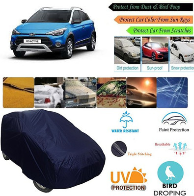 MotohunK Car Cover For Hyundai i20 Active (Without Mirror Pockets)(Blue, For 2019 Models)
