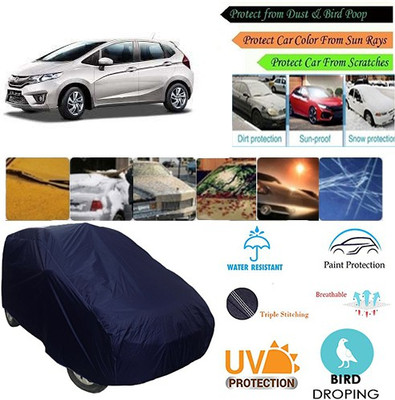MotohunK Car Cover For Honda Jazz (Without Mirror Pockets)(Blue, For 2019 Models)