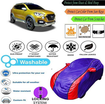 MotohunK Car Cover For Datsun Universal For Car (With Mirror Pockets)(Blue, Red, For 2019 Models)