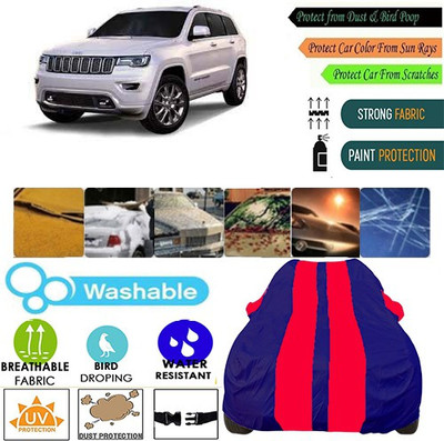 MotohunK Car Cover For Mahindra Jeep (With Mirror Pockets)(Red, Blue, For 2019 Models)
