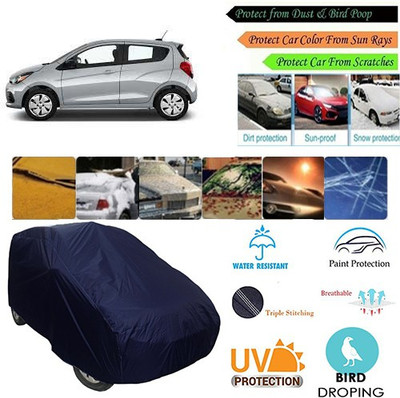 MotohunK Car Cover For Chevrolet Spark (Without Mirror Pockets)(Blue, For 2019 Models)