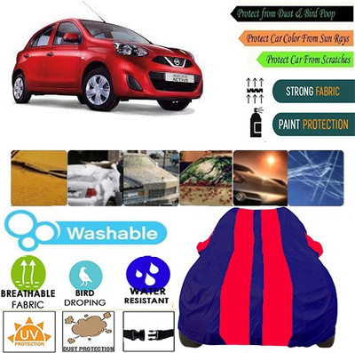 MotohunK Car Cover For Nissan Micra Active (With Mirror Pockets)(Red, Blue, For 2019 Models)