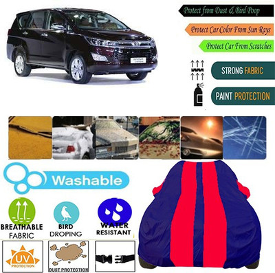 MotohunK Car Cover For Toyota Innova Crysta (With Mirror Pockets)(Red, Blue, For 2019 Models)
