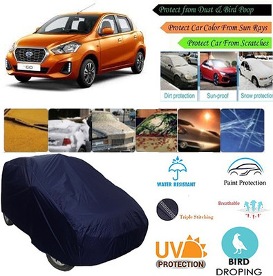 MotohunK Car Cover For Datsun Go (Without Mirror Pockets)(Blue, For 2019 Models)