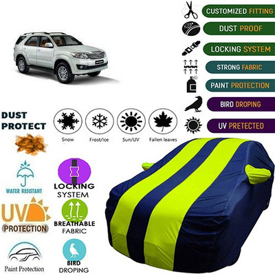 MotohunK Car Cover For Toyota Fortuner Old (With Mirror Pockets)(Green, Blue, For 2019 Models)