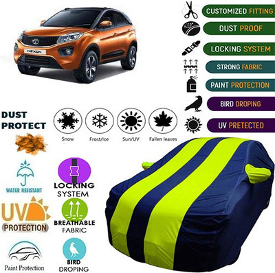 MotohunK Car Cover For Tata Nexon (With Mirror Pockets)(Green, Blue, For 2019 Models)
