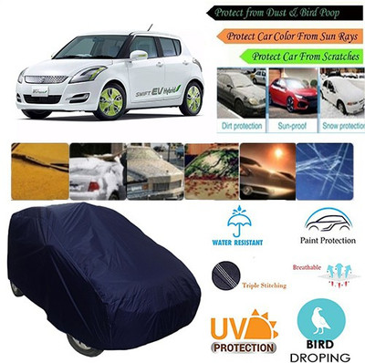 MotohunK Car Cover For Maruti Suzuki Universal For Car (Without Mirror Pockets)(Blue, For 2019 Models)