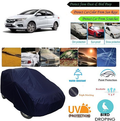 MotohunK Car Cover For Honda City ZX (Without Mirror Pockets)(Blue, For 2019 Models)